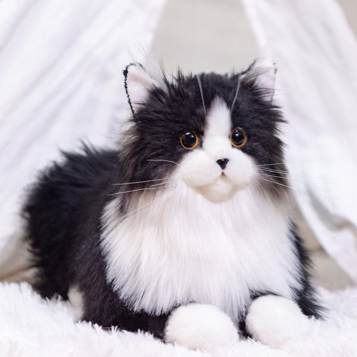 3lbs Tuxedo Handcrafted Weighted Plush – Realistic Companion Cat for Adults
